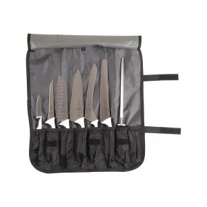 Mercer Millennia 8pc Knife Roll Set (White)