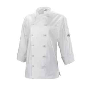 Mercer Renaissance Cutlery Women's Chef Coat (Trad. Neck) | White, 3XL