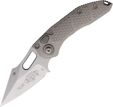 Microtech Auto Stitch - GrayAluminum (3.75" M390) MCT16910NC