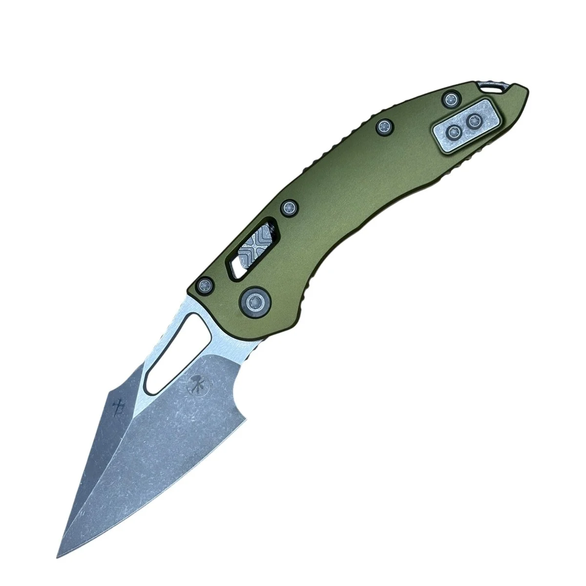 Microtech M-Stitch RAM-LOK 169MRL-10 – M390MK Stonewash Blade & Black Aluminum Handle
