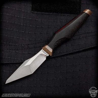 MITKY Custom Knives: Custom Fixed Blade - Compound Grind/Mokume (MIT0004-MW1143)