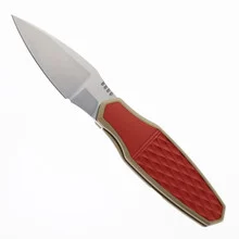 Molsect Yuppie Folding Knife Burgundy & Tan Titanium Handle S90V Blade MUC455CR