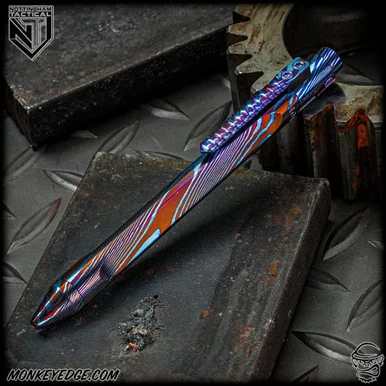Nottingham Tactical: Standard Pen - MokuTi Trifecta w/Milled MokuTi Clip - Single Lock