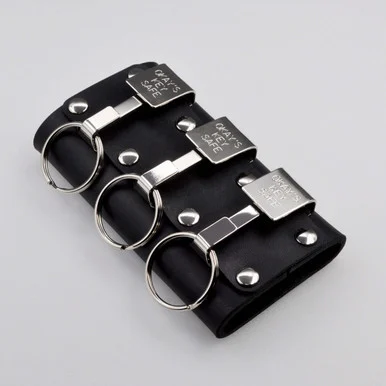 Okays Ultimate Key Keyper Nickel Plated Triple Key Safe Belt Key Holder