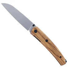 Open Box/Return Petrified Fish PF719-OWOW Folding Knife Olive Handle Stonewashed Blade