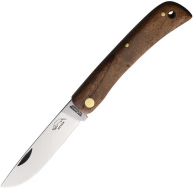 OTTER-Messer Small Hippeknip Folder Walnut (2.95" Carbon Steel) OTT141WNB