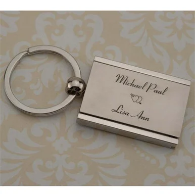 Photo Locket Key Chain Rectangle - Custom Engraved