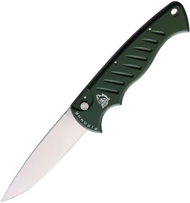 Piranha Pocket - GreenAlum (3.2" Mirror 154CM) PKCP1G