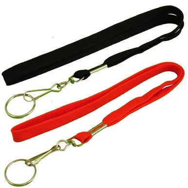 Plain Cotton Lanyard - 1/2 Inch Wide - Bulk Pack of 12 by color