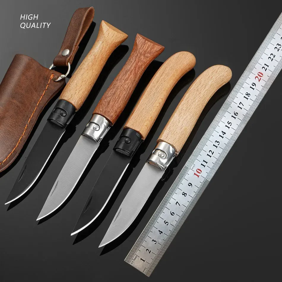 Pocket Knife With Wooden Handle