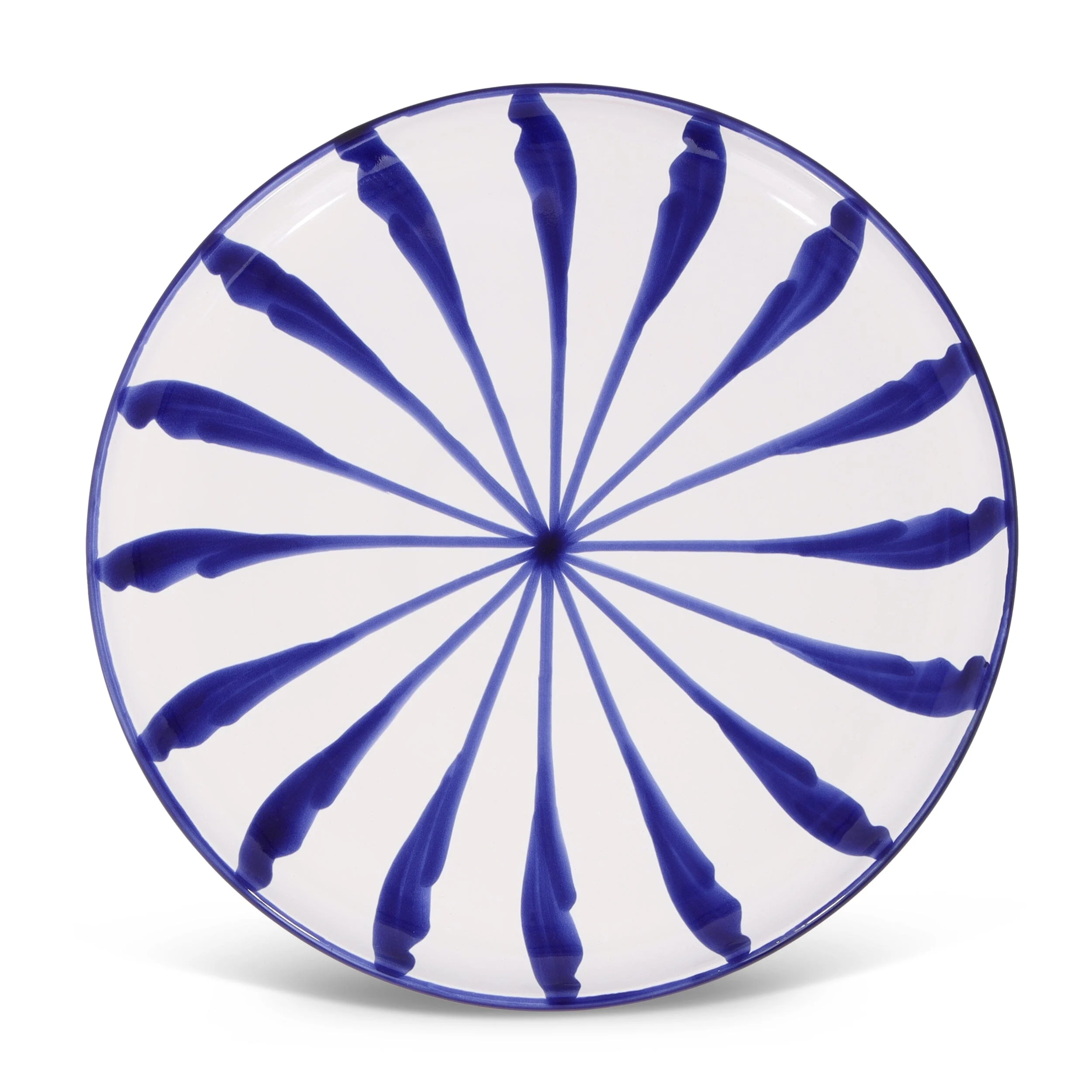 Pomelo Casa Platter with Candy Cane Stripes – Blue