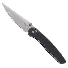 Pro-Tech Knives Avalon Folding Knife Black Aluminum Handle Stonewashed Magnacut Blade PN1101