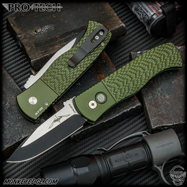 Pro-Tech Knives: CQC-7 Auto Spearpoint - Two Tone/Green Blade 2024
