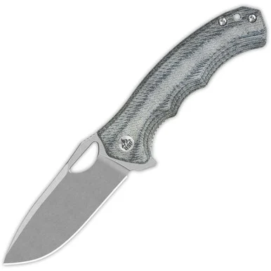 QSP Gorilla - 3.375" 14C28N, Denim Canvas Micarta Folding QS153B1