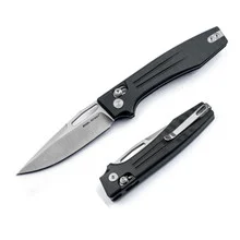 Real Steel Vena Folding Knife Black G10 Handle Nitro-V Drop Point Plain Edge Satin Finsih 7191SB