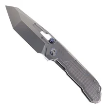Remette RT-Cool Leopard Folding Knife Gray Titanium Handle M390 Blade RTKS-T
