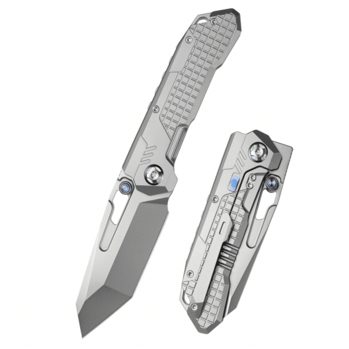 Remette RT Cool Leopard Folding Knife – M390 Blade, Titanium Button Frame Lock