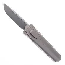 Remette Swordfish Folding Knife Gray Aluminum Handle S35VN Clip Point Sandblast Finish ZL103D1