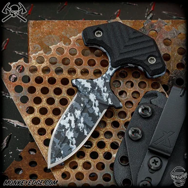 RMJ Tactical Fixed Blade: BUB Dagger - Urban Camo/Supergrip Black
