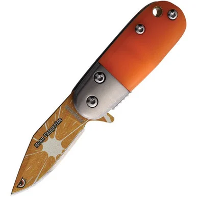 Rough Ryder Novelty - Mean Tangerine- A/O Flipper, Liner Lock (1.38" SS) 2604
