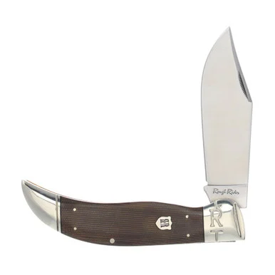 Rough Ryder Tater Skin Brown Burlap Deer Slayer Folding Knife RR2329