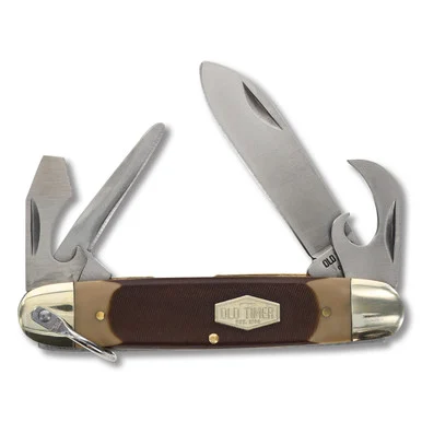 Schrade Old Timer Brown Sawcut Scout SCT23OT