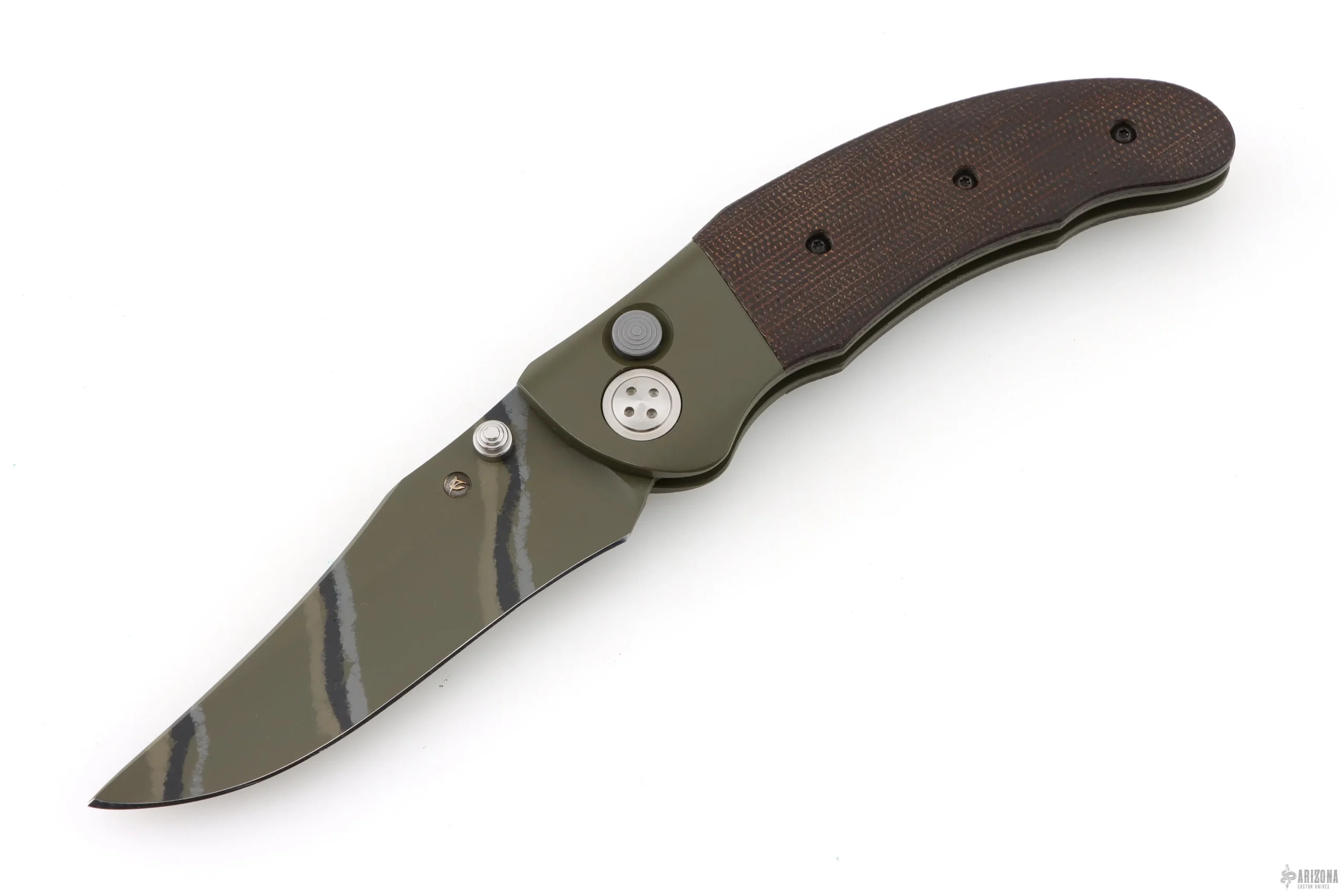 Silver Fox Button Lock - Green Camo