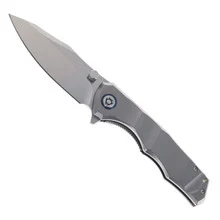 SixLeaf Sl-81 Folding Knife Gray Titanium Handle 10Cr15Mov Plain Edge