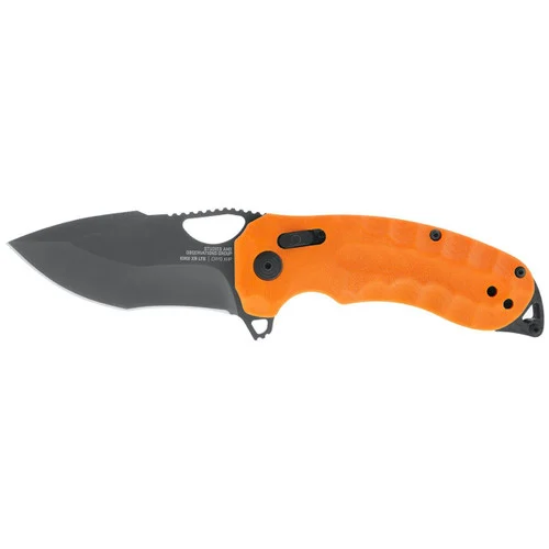 SOG Knives 12-27-03-57 Kiku XR LTE Folder - 3.0" CTS-XHP Blade - Blaze Orange G-10 Handle w/Carbon Fiber Liners