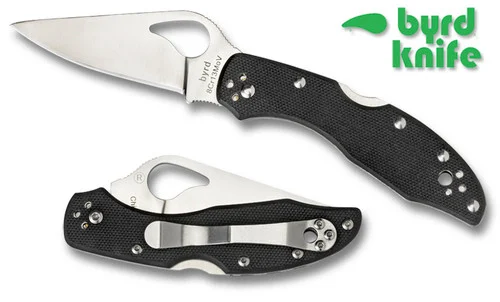 Spyderco Byrd BY04GP2 Meadowlark 2 - 2.875" Plain Edge 8Cr13MoV Blade - G-10 Handle