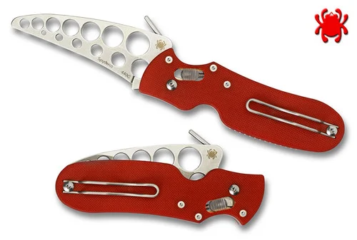 Spyderco C103TR P’Kal Trainer – Non-Sharpened “Drone” - Red G-10 Handle