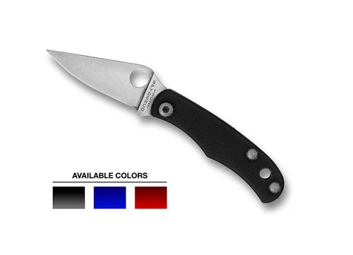 Spyderco C133GBLP BUG Slip Joint Folder - 1.27" FFG Sandvik 12C27 Blade - Blue Peel-Ply G-10 Scales