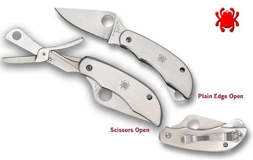 Spyderco C169P ClipiTool - 2.0" Plain Edge 8Cr13MoV Blade & Scissors