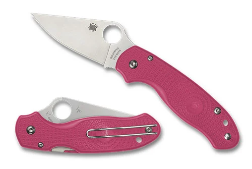 Spyderco C223PPN Para 3 Lightweight - 2.92" CTS-BD1N Satin Finish Blade - Pink FRN Handle