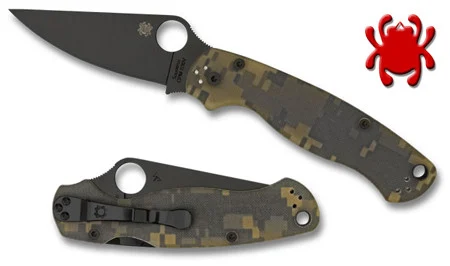 Spyderco C81GPCMOBK2 Para Military 2 - 3.44" CPM-S45VN DLC Black Finish Blade - Camouflage Handle