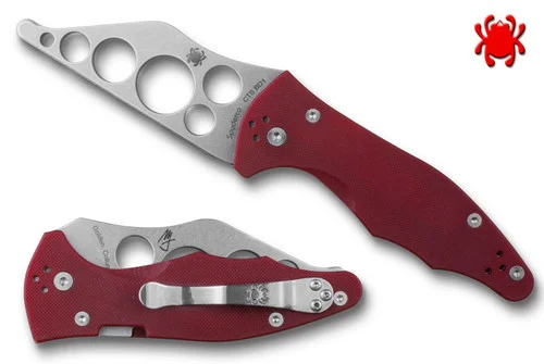 Spyderco C85TR2 Yojimbo 2 Trainer - Red G-10 Handle - Non-Sharpened "Drone"