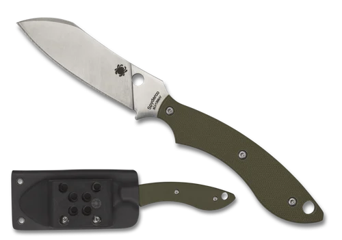 Spyderco FB50GPOD Stok Drop Point - 2.95" 8Cr13MoV Blade - OD Green G-10 Scales - Boltaron Sheath