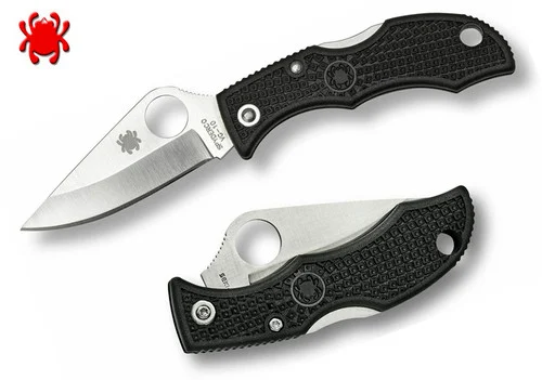 Spyderco LBKP3 Ladybug 3 - 1.94" Plain Edge VG-10 Blade - Black FRN Handle