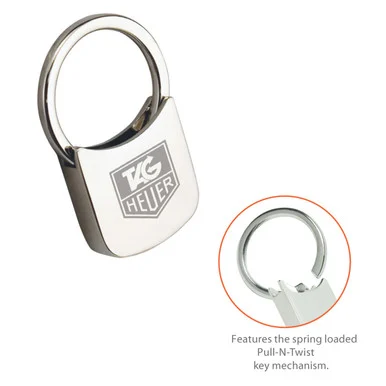 Square Twist Top Nickel Plated Engraved