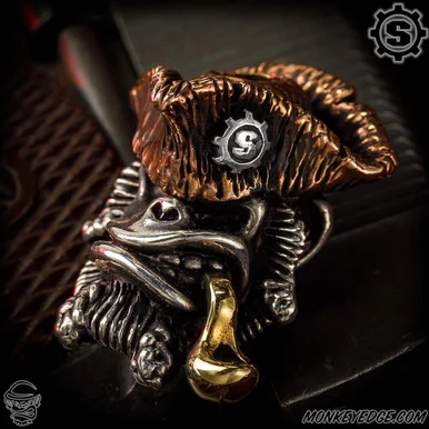 Starlingear Bead: Pirate Monkey - Silver/Copper/Brass (SG3691)