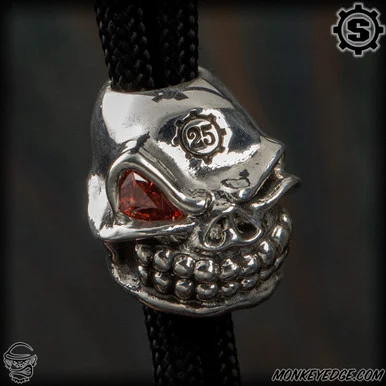 Starlingear Bead: Slickster - Silver Stamped w/Citrine