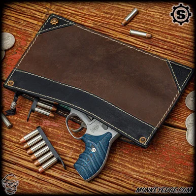 Starlingear Leather Bank Bag - Two Tone w/Green Lining