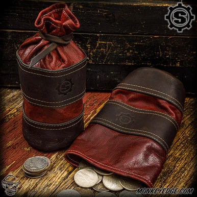 Starlingear Leather Bullion Bag: Burgundy/Brown