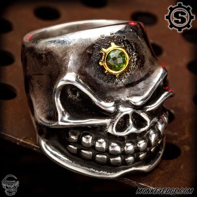 Starlingear Ring: Slickster Puncher - Silver/18k w/Tourmaline