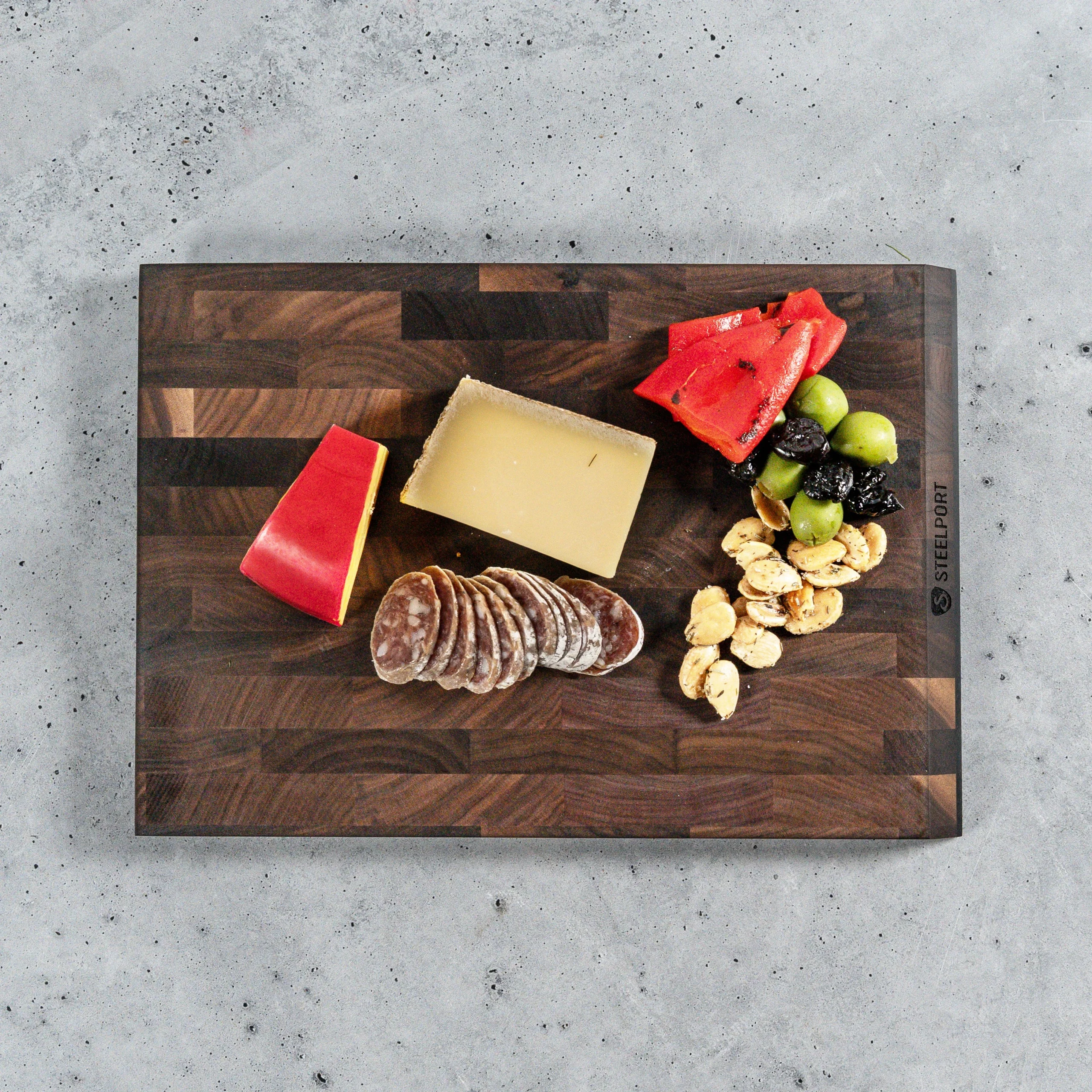 Steelport SteelCore 2-in-1 Walnut Cutting Board, 13x9"