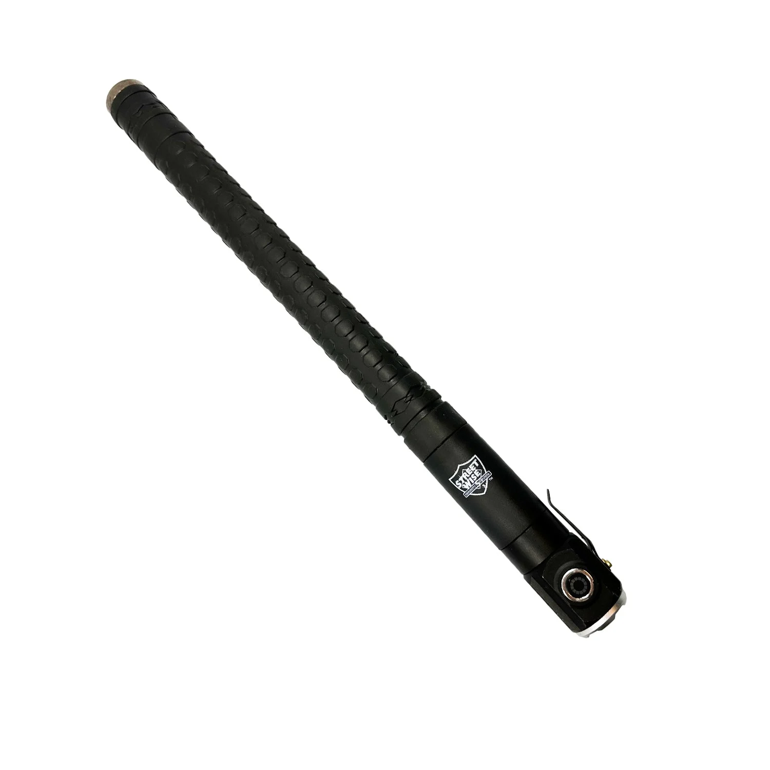 Streetwise Automatic Push Button Expandable Steel Baton with Flashlight 28"