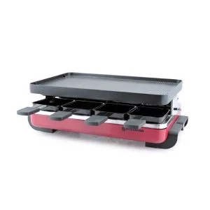 Swissmar Classic Raclette Grill - Red Non-Stick Reversible - 8 Person