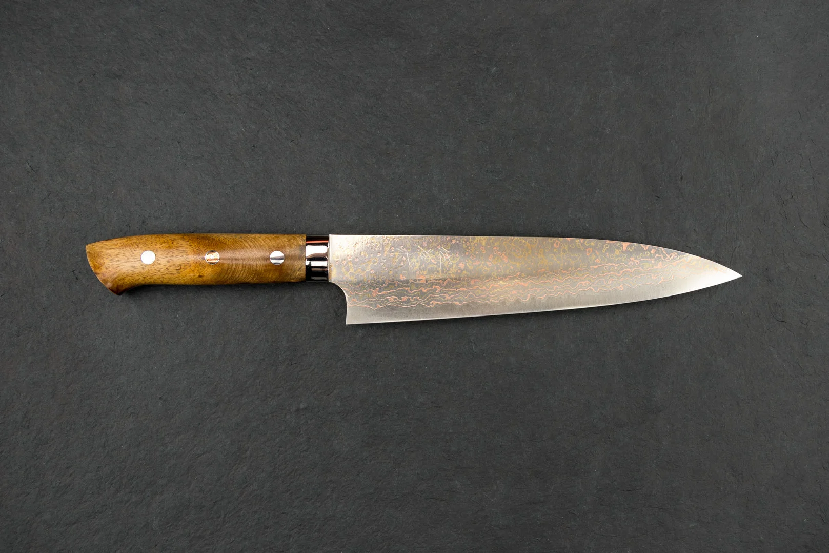 Takeshi Saji VG10W Rainbow Damascus Western Gyuto 210mm
