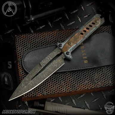 TAS Knives Fixed Blade: Tracer - Acidwashed/Titanium