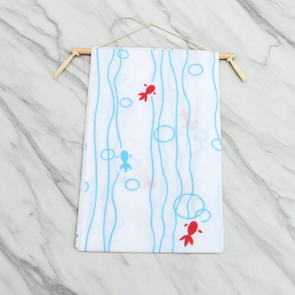 Tenugui Towel: Bubble Fish